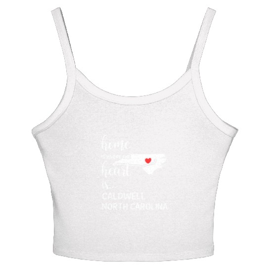 Caldwell County North Carolina Is Where My Heart Women's Spaghetti Strap Tank Top