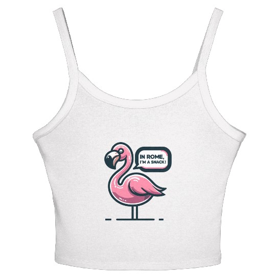 Flamingo Roman History Roman Empire Cuisine Women's Spaghetti Strap Tank Top
