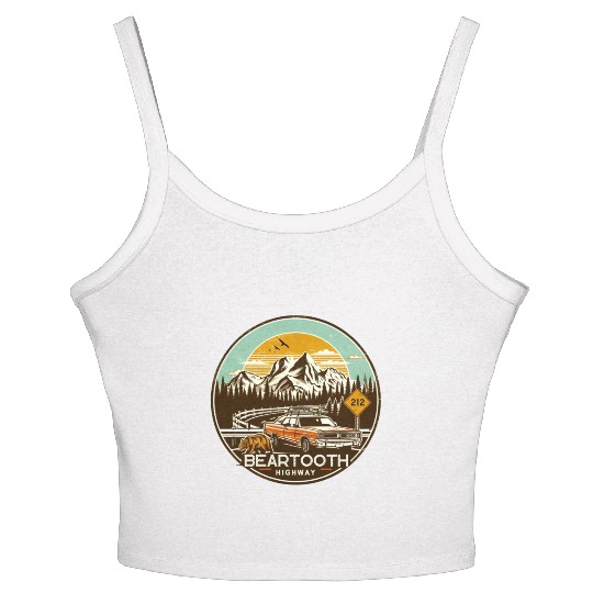 Beartooth Highway US 212 Women's Spaghetti Strap Tank Top