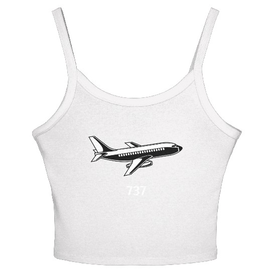 B737 Aircraft Airline Women's Spaghetti Strap Tank Top
