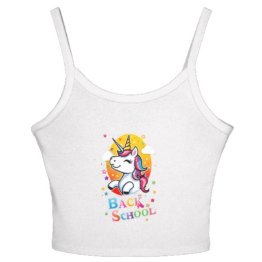Unicorn Back To School Women's Spaghetti Strap Tank Top