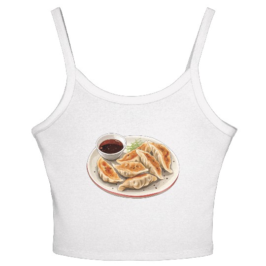 Japanese Pan Fried Dumpling Gyoza Women's Spaghetti Strap Tank Top