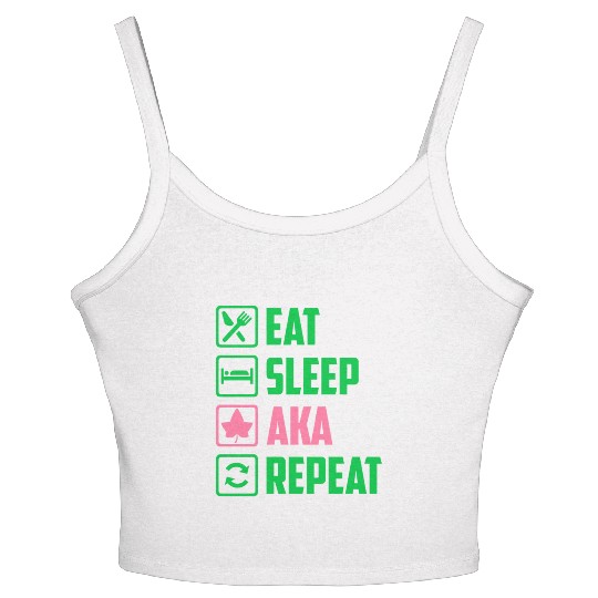 Eat Sleep AKA Repeat Alpha Kappa Alpha Womens Gift Women's Spaghetti Strap Tank Top