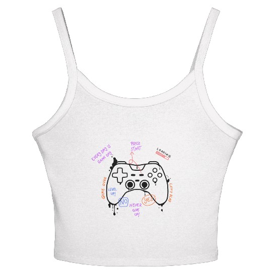 PlayStation Remote controller Black Women's Spaghetti Strap Tank Top