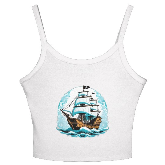 Pirate Ship 1 Women's Spaghetti Strap Tank Top