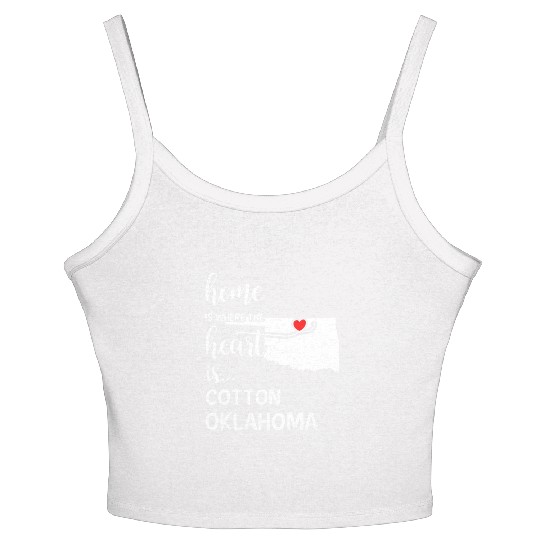 Cotton County Oklahoma Is Where My Heart Is Gift Women's Spaghetti Strap Tank Top