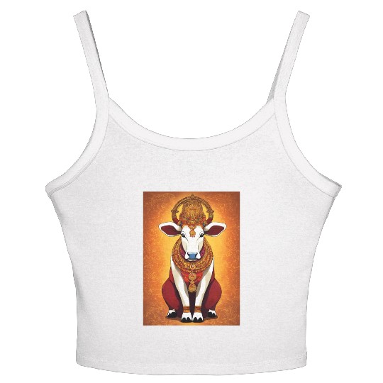 hindu cow goddes art Women's Spaghetti Strap Tank Top