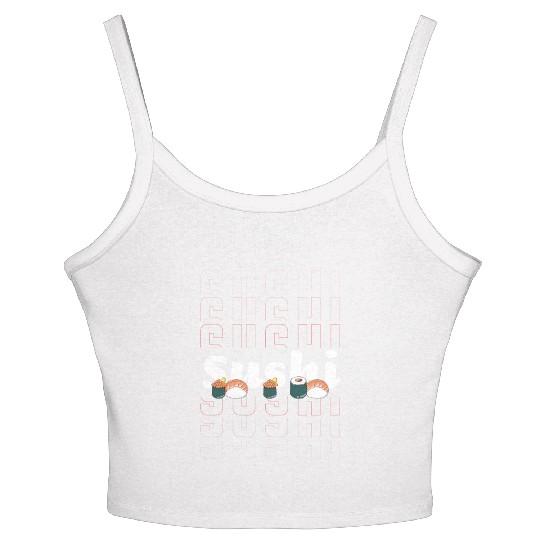Japanese Fish Maki Cuisine Women's Spaghetti Strap Tank Top