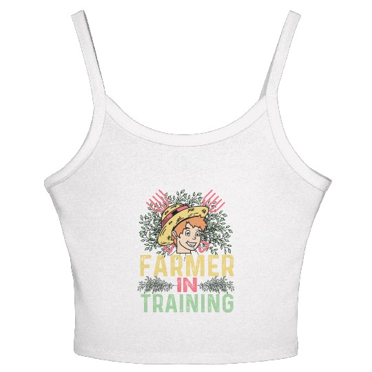 Farmer in Training Vegetable Farmer Gift Women's Spaghetti Strap Tank Top