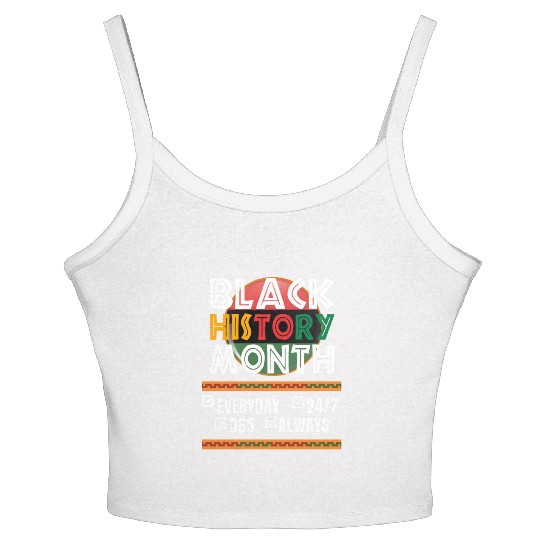 Celebrating Black History Daily 24/7. Women's Spaghetti Strap Tank Top
