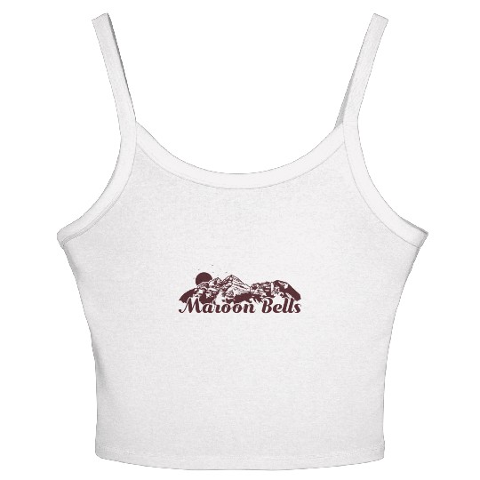 Maroon Bells Elk Mountains Colorado Women's Spaghetti Strap Tank Top