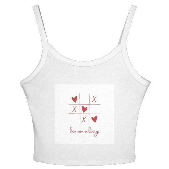 Beige Rouge Amour Saint Valentin Women's Spaghetti Strap Tank Top