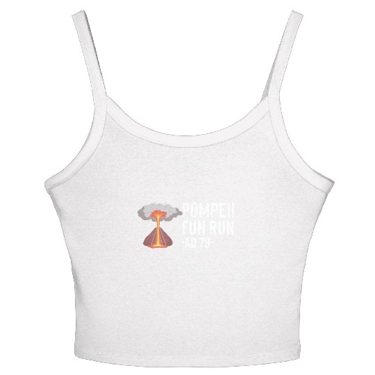 Pompeii Fun Run Italian Volcano Geeks Women's Spaghetti Strap Tank Top
