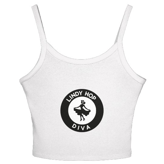 Lindy Hop Dancer Embraces Swing Dance Moves in Women's Spaghetti Strap Tank Top