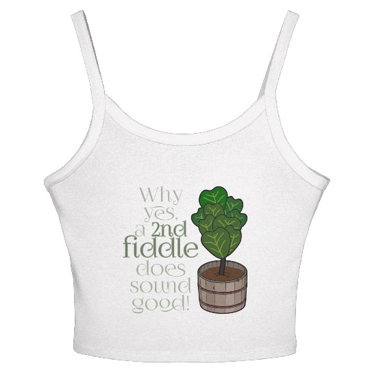 2nd fiddle... leaf fig Women's Spaghetti Strap Tank Top