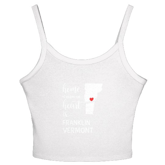 Franklin County Vermont Is Where My Heart Is Gift Women's Spaghetti Strap Tank Top