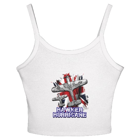 The Hawker Hurricane British single-seater monopla Women's Spaghetti Strap Tank Top