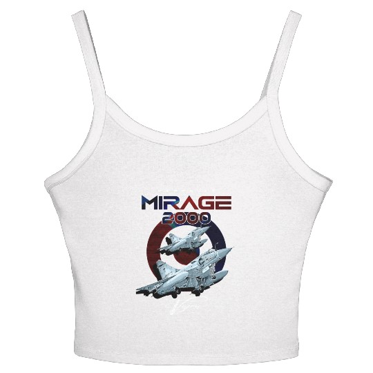 Dassault Mirage 2000 French Vintage Multi-Role Fig Women's Spaghetti Strap Tank Top