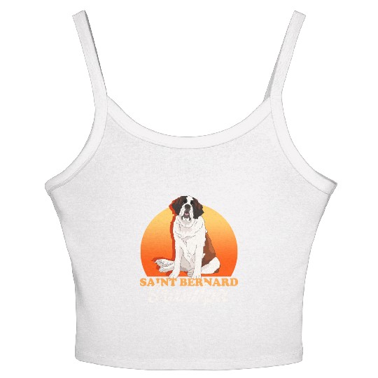 St. Bernhard Dog Saint Bernard Grandpa Women's Spaghetti Strap Tank Top