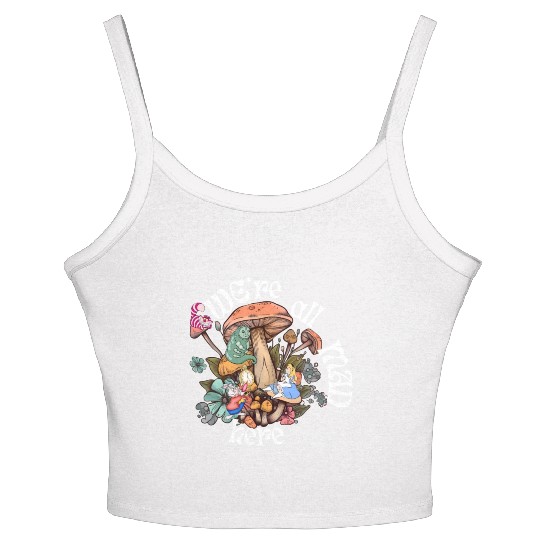 We're all Mad Here - Alice in Wonderland inspired Women's Spaghetti Strap Tank Top