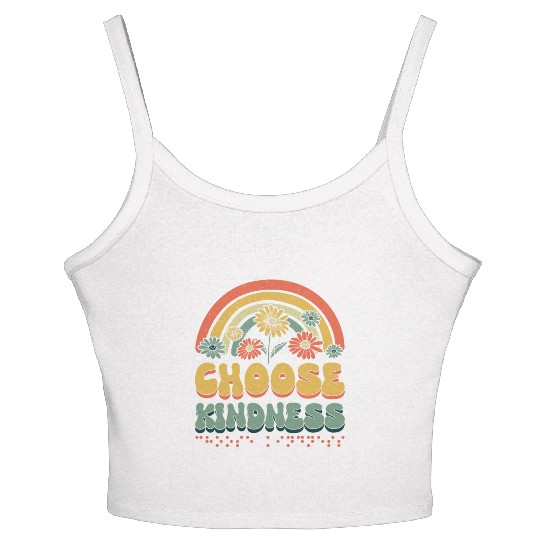 Choose Kindness Braille Alphabet Braille Language Women's Spaghetti Strap Tank Top