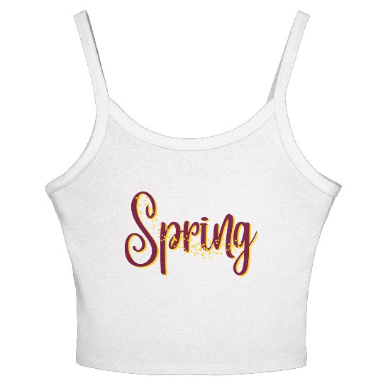 Blossom into style with our vibrant spring-inspire Women's Spaghetti Strap Tank Top