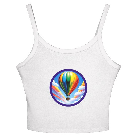 Peace Love Freedom Ballon Women's Spaghetti Strap Tank Top