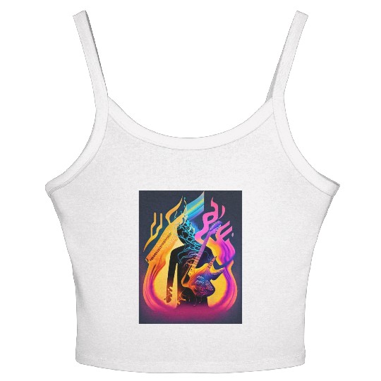 Dance Through Spectrum Immerse in Color and sound Women's Spaghetti Strap Tank Top