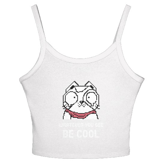 Cool Whatever You See Bee Cool Surprised Terrified Women's Spaghetti Strap Tank Top
