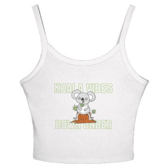 KOALA VIBES DOWN UNDER AUSTRALIA Women's Spaghetti Strap Tank Top