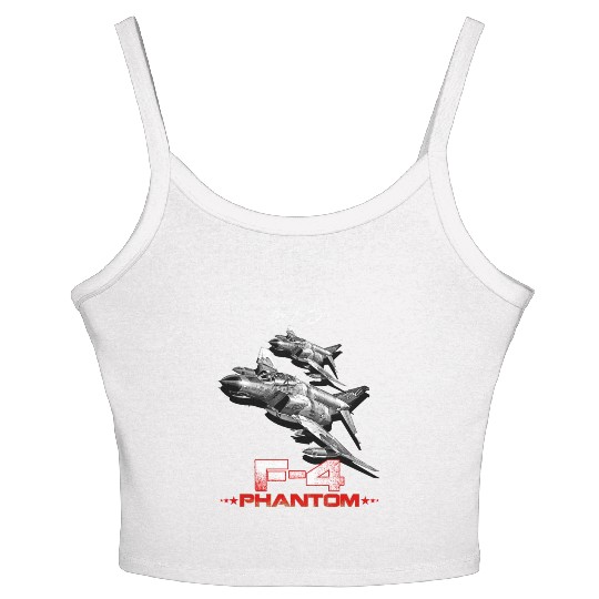 F-4 Phantom Us Air Force Fighter jet Women's Spaghetti Strap Tank Top