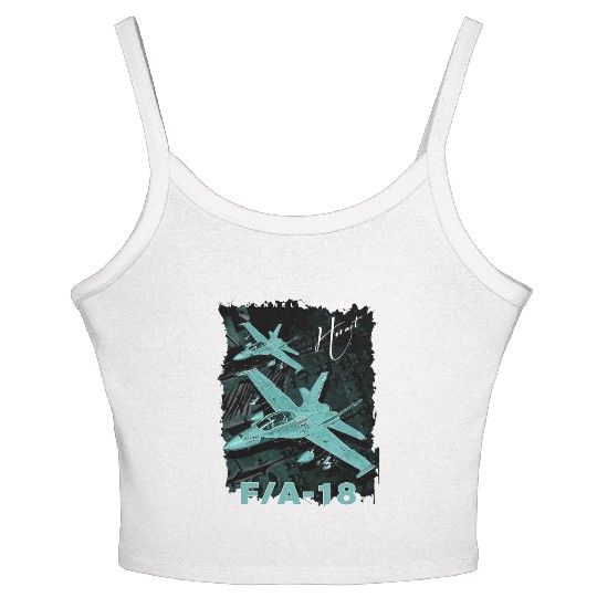 F18 Hornet Us Air Force Fighterjet Women's Spaghetti Strap Tank Top
