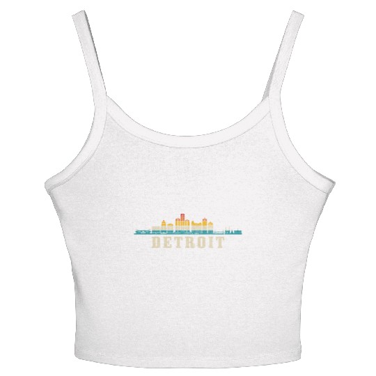 Detroit Michigan Motor City USA Women's Spaghetti Strap Tank Top