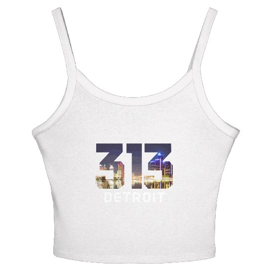 Detroit Michigan Motor City USA Women's Spaghetti Strap Tank Top