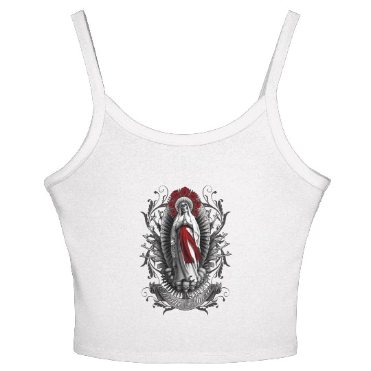 Santa Muerte, Devoción, Altar, Rituales, Oración, Women's Spaghetti Strap Tank Top