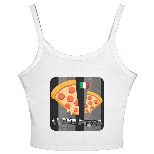 I Love Pizza Women's Spaghetti Strap Tank Top