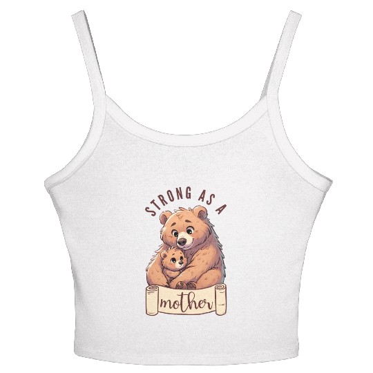Strong as a Mother Bear Embrace Women's Spaghetti Strap Tank Top