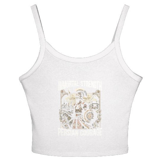 Persian Immortal Achaemenid Empire Persian Warrior Women's Spaghetti Strap Tank Top