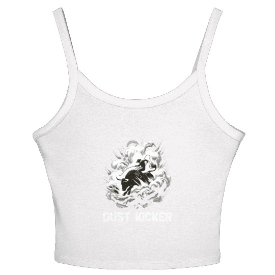 Rodeo Bull Riding Livestock Show Farmer Cattle Women's Spaghetti Strap Tank Top