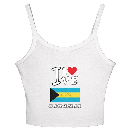I Love Bahamas Women's Spaghetti Strap Tank Top