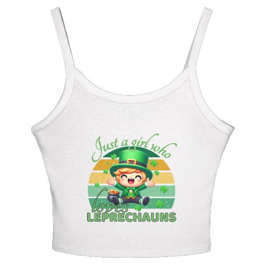 Just A Girl Who Loves Leprechauns Women's Spaghetti Strap Tank Top