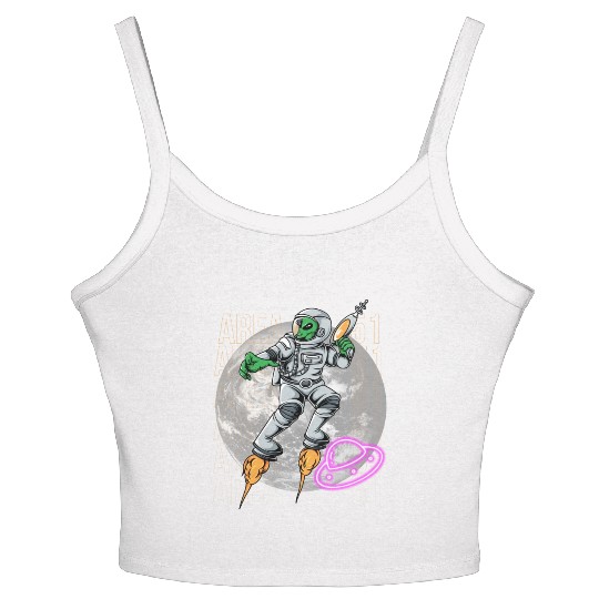 Area 51 Alien Women's Spaghetti Strap Tank Top