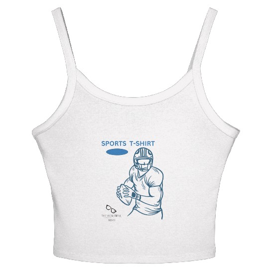 FOOTBALL "SPORTS Women's Spaghetti Strap Tank Top" BY Tavia Linen