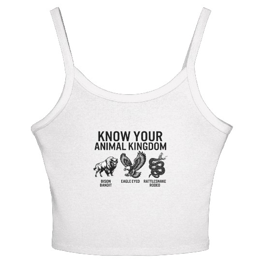 Animal Women's Spaghetti Strap Tank Top, Know Your Animal Kingdom Bison