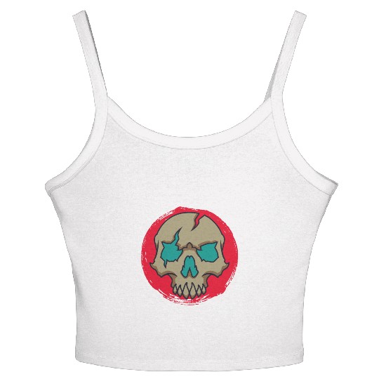 Animal crossing skull Women's Spaghetti Strap Tank Top