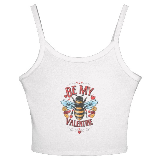 Bee My Valentine Women's Spaghetti Strap Tank Top