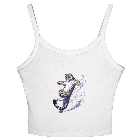 Snow Leopard Leopard White Leopard Women's Spaghetti Strap Tank Top