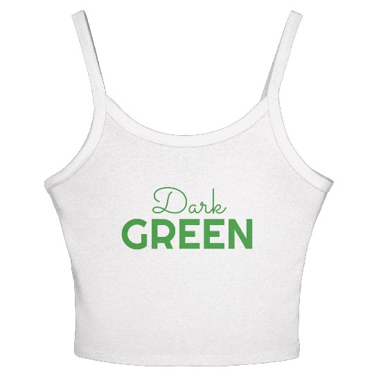 dark green color Women's Spaghetti Strap Tank Top