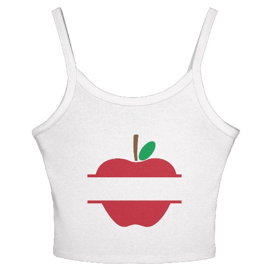 Teacher Monogram, teacher name Women's Spaghetti Strap Tank Top