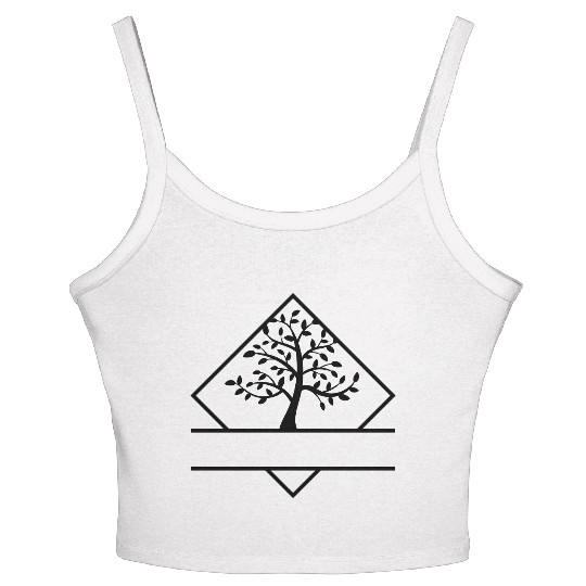Family Reunion, Tree, Monogram Women's Spaghetti Strap Tank Top